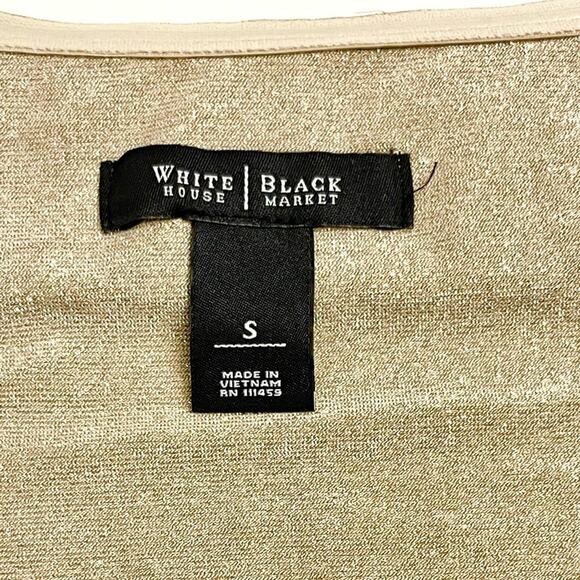 WHBM Off-the-Shoulder Gold Metallic Shimmer Top Size Small β¨ππ« - Picture 6 of 13